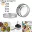 5 Chiếc Nhôm Mini Tròn Thiếc Hộp Đựng Kim Loại Chai Bảo Quản Bình Vít Nắp Hộp ELWW