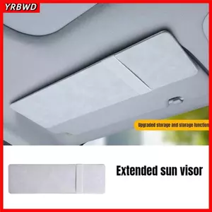 Tấm che nắng ô tô YRBWD, Tấm che nắng ô tô có thể điều chỉnh chống chói, Phụ kiện nội thất ô tô Lắp đặt nhanh Tấm che phân cực da lộn Bảo vệ ánh nắng mặt trời