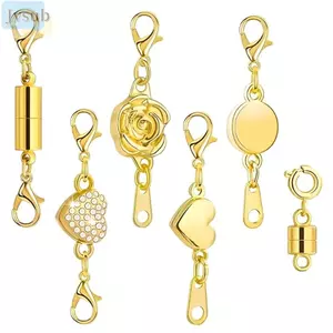 JVSUB Bộ Mở Rộng Vòng Cổ 6/12 Cái, Khóa Nam Châm DIY Điều Chỉnh, Đầu Tôm Hùm Kép, Bộ Chuyển Đổi Trang Sức Vàng/Bạc, Khóa Nối Dài Vòng Cổ