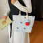 SQ11 Túi tote thời trang hoạt hình dễ thương và nhẹ mới có in hình ngựa túi đi lại dễ thương và đa năng