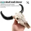 Nhựa Longhorn Bò Đầu Lâu Đầu Treo Tường Trang Trí 3D Động Vật Hoang Dã Điêu Khắc Các Bức Tượng Thủ Công Sừng Cho Gia Đình Trang Trí Halloween
