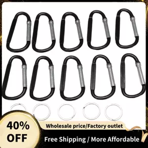 10 Chiếc Kẹp Carabiner Nhôm 3inch / 8CM, Cao Cấp Chữ D Caribeaner Có Móc Khóa Cho Gia Đình RV Cắm Trại Câu Cá Đi Bộ Đường Dài Ba Lô Và Móc Khóa