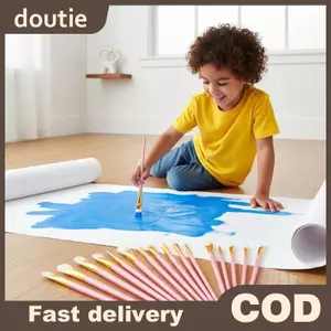 Doutie 12 Chiếc Nghệ Sĩ Lông Nylon Flat Brush Set Cho Màu Nước Sơn Dầu Vải Tranh Lớp Học Nghệ Thuật Bộ VN