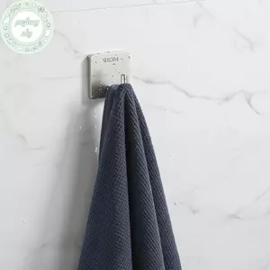 Móc treo tường tự dính bằng thép không gỉ PUSKY 5 / 10 Cái Chịu lực chống thấm nước Không dấu vết cho thuê Nhà treo đồ trang trí Khăn Dép VN