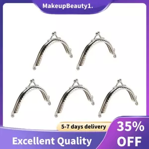 5 Khung Kim Loại Snap Clasp Họa Tiết Vòm Đồng Xu Phong Cách Ví Bạc