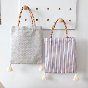 Mùa Hè Ngọt Ngào Phong Cách Dân Tộc Túi Xách Nữ Thiết Kế Niche Dung Tích Lớn Túi Tote Retro Túi Vải Mua Sắm Phù Hợp Với Túi Đi Lại