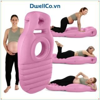 Giường bà bầu bơm hơi DWELLCO​​, có thể gập lại​​ ​​Bao gồm máy bơm không khí​​ ​​Gối bà bầu​​, ​​Thiết kế tiện dụng​​ ​​Độ săn chắc có thể điều chỉnh​​ Có lỗ​​ ​​Giường ngủ cho bà bầu​​