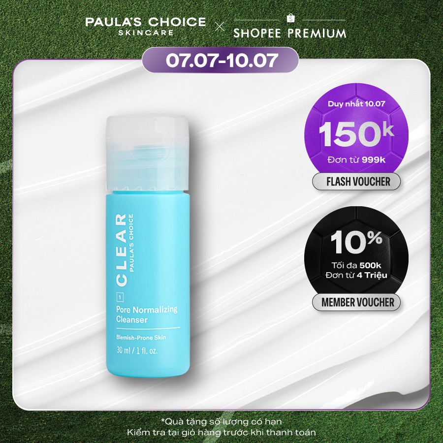Sữa rửa mặt dạng gel ngăn ngừa mụn và se khít lỗ chân lôngPaula’s Choice Clear Pore Normalizing Cleanser 30ml 6006