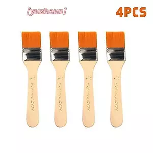 4 Cái / bộ Bàn Chải Tranh Tóc Sơn Acrylic Sơn Dầu Nylon Bàn Chải Sơn Màu Nước Sơn Vẽ Đồ Dùng Nghệ Thuật Tay Cầm Gỗ