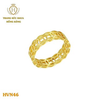 Nhẫn Nữ, Nam Kim Tiền May Mắn Tài Lộc Xi Mạ Vàng Non Cao Cấp (Có Hộp Nhựa) - Trang Sức Hava