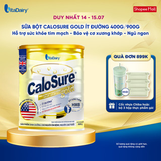 Sữa bột Calosure Gold ít đường giúp tăng cường sức khỏe tim mạch, bảo vệ cơ xương khớp, ngủ ngon 400g/900g