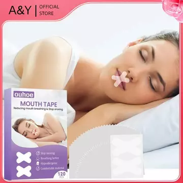 A & Y 120 Cái Chống Ngáy Miệng Băng Thở Trong Suốt Dải Hơi Thở Hỗ Trợ Dừng Ngáy Miếng Dán Mũi Thiết Bị Ngủ Tốt Miếng Dán Môi.