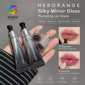 Dầu Son Bóng GOGOU, Son Bóng Môi Mượt Không Dính, Gương Gợi Cảm Shimmer Nước Bóng Môi Plumper Trang Điểm Môi