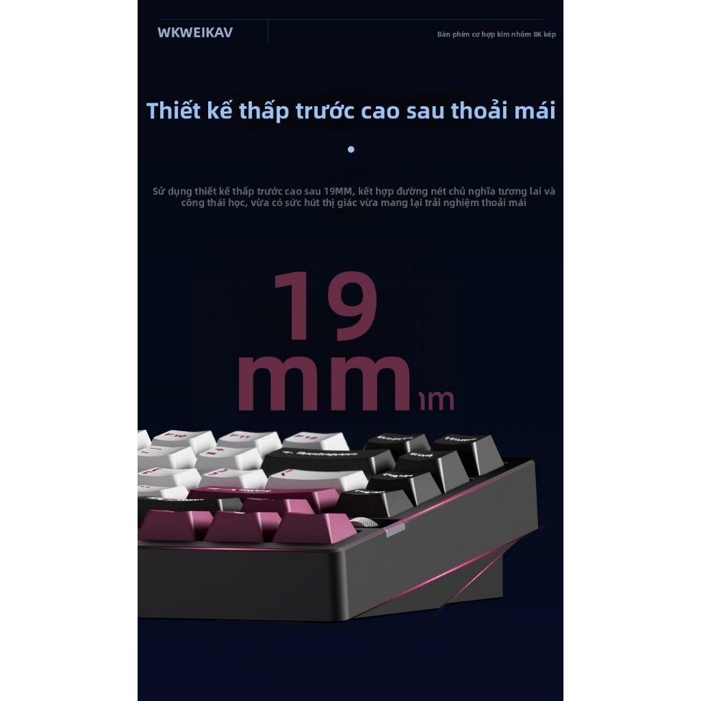 [B-12TH] Bàn Phím Nut75 |3 Modes | Nhôm CNC | Led RGB | 8K | BigBuy360 - bigbuy360.vn