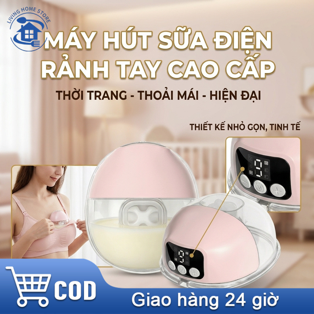 [🎆 Free shipping]Máy Hút Sữa Điện Đơn Không Dây, Máy Vắt Sữa Cao Cấp Chế Độ Hút Không Gây Đau Rát