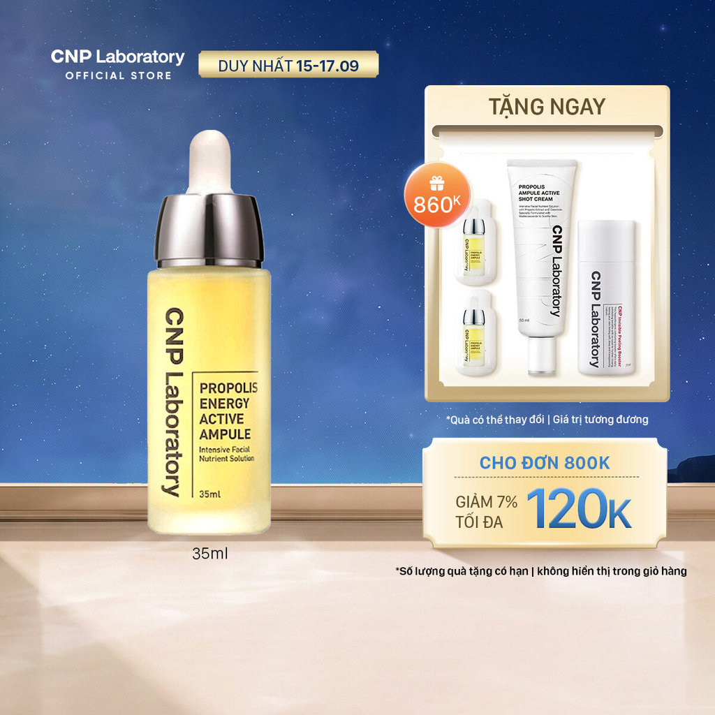 [CNP] Tinh chất tái tạo phục hồi da chiết xuất keo ong CNP Propolis Energy Active Ampule 35ml