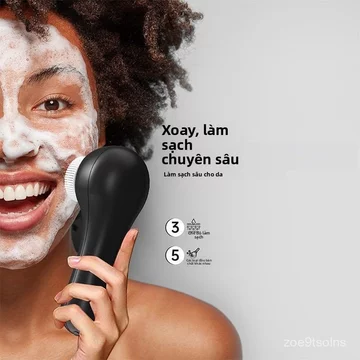 Bàn chải rửa mặt, máy rửa mặt làm đẹp xoay, thần khí làm sạch sâu, máy rửa mặt sóng âm điện hot trend giao nhanh