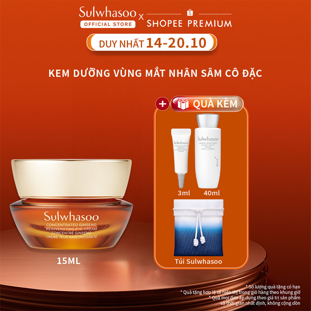 Kem Dưỡng Mắt Dưỡng Da Săn Chắc Sulwhasoo Concentrated Ginseng Rejuvenating Eye Cream 15ml