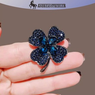Onetimingfine Thời Trang Pha Lê Kim Cương Giả Bốn Lá Cỏ Ba Lá Trâm Cài Cho Nữ Quần Áo Áo Trang Sức Dự Tiệc Phụ Kiện Quà Tặng VN