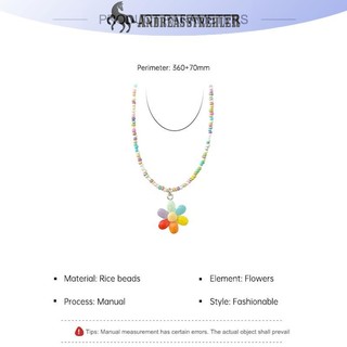 Onetimingfine Mới Bohemia Người Yêu Hàn Quốc Nhiều Màu Sắc Hoa Trái Tim Mặt Dây Chuyền Choker Nhựa Nhiều Màu Gạo Đính Hạt Vòng Cổ Dành Cho Nữ Bé Gái Quà Tặng VN