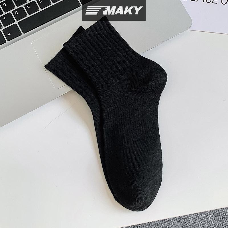 Newwellknownepic 1 Đôi Tất Ngắn Màu Trơn Cho Nữ Mùa Thu Cotton Thoáng Khí Mềm Giữa Ống Tất Thể Thao Thông Thường Bé Gái Mỏng Tươi Tất VN