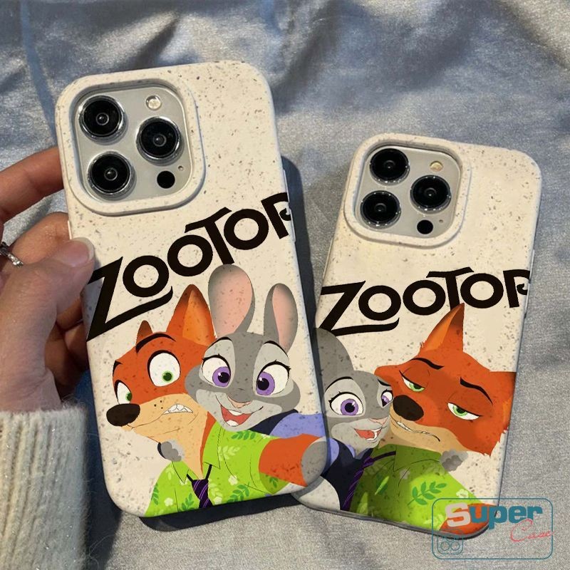 Ốp Lưng Tương Thích Cho IPhone 17 11 15 13 16 Pro Max Air XR 14 12 Pro Max X XS Max 17 7 13 12 16 Pro 16 8 14 15 6s Plus SE 2020 Cặp Đôi Hoạt Hình Dễ Thương Zootopia Fox Vỏ mềm hình thỏ