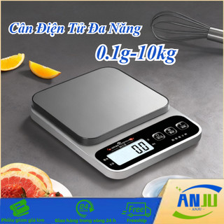 Cân Điện Tử Đa Năng 0.1g-10kg - Độ Chính Xác Cao, Màn Hình LCD Rõ Nét, Thích Hợp Làm Bánh Và Pha Chế