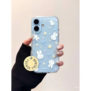 Ốp Điện Thoại Thích Hợp Cho iPhone 7 8 X XS XR XSMAX 11 12 13 14 15 16 17 Pro max Plus Air Soft Dễ Thương Miffy Rabbit Chống Sốc Vỏ Bảo Vệ Bao Gồm Tất Cả PQTI