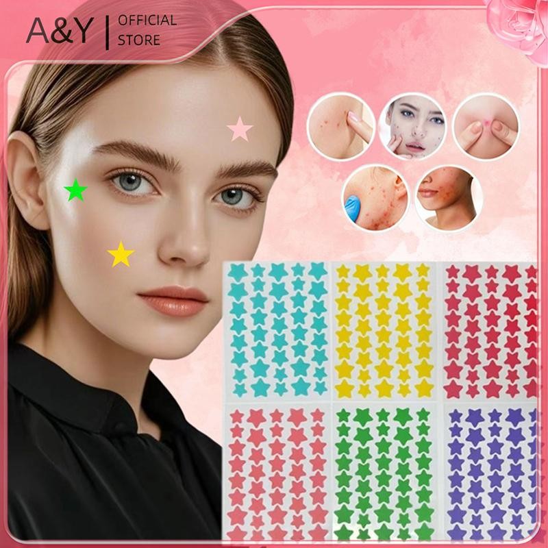 Miếng dán che mụn A & Y 200/400 cái, hỗ trợ giảm mụn và che phủ vết thâm, thiết kế hình ngôi sao đáng yêu.