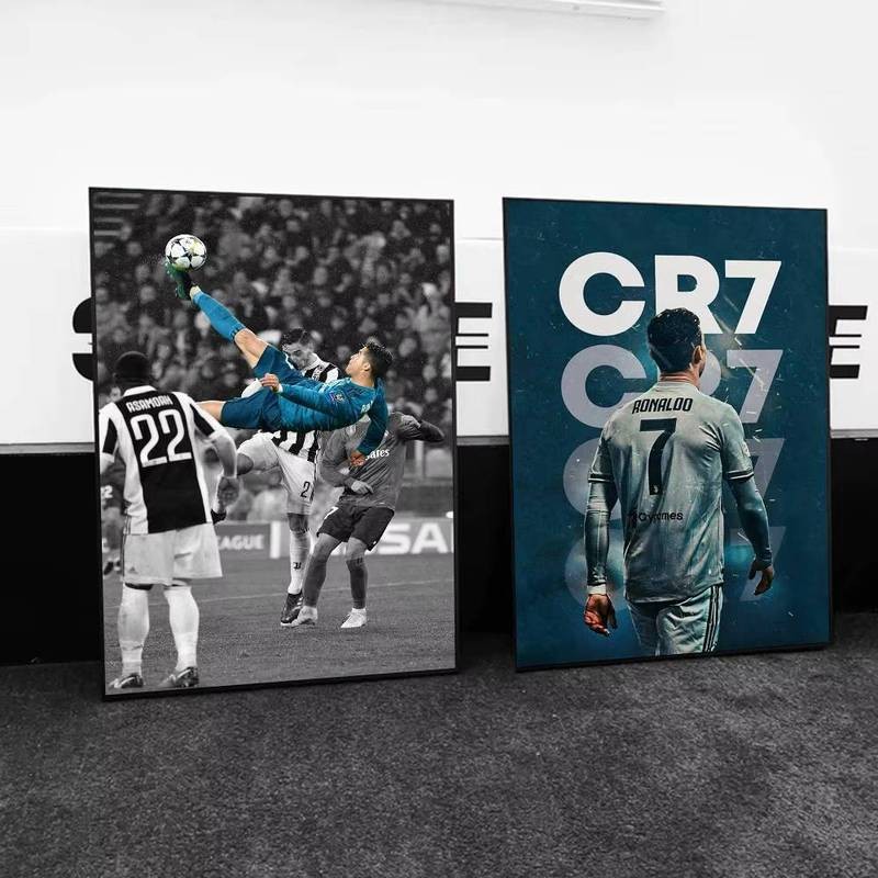 Ronaldo Football CR7 Poster Canvas In Thích Hợp Cho Quán Cafe Bar Trang Trí Tường
