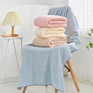 Khăn tắm sợi tre vân nổi cao cấp, kích thước lớn 140x70cm - mềm mịn, siêu thấm hút