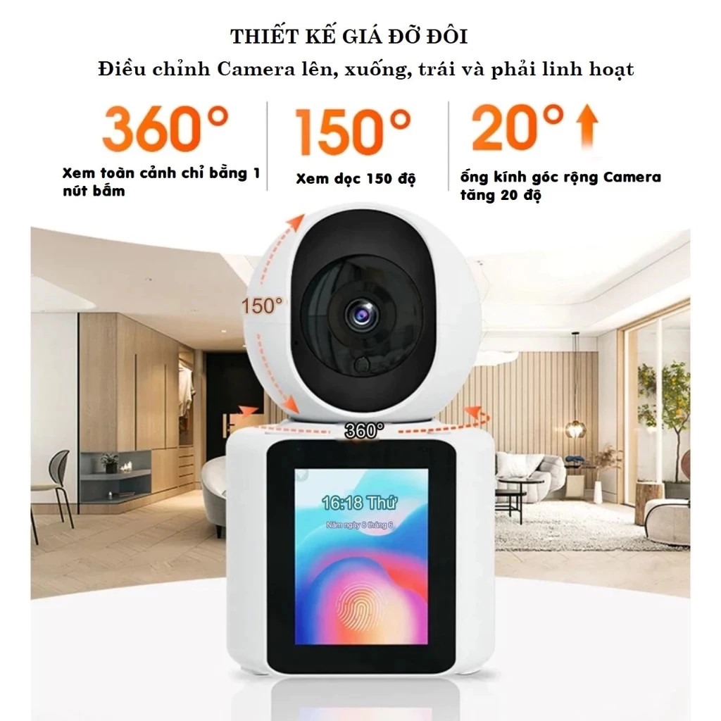 Camera Giám Sát Trẻ Em Cảnh Báo Chuyển Động,Camera Wifi Gọi Video Trực Tiếp Đàm Thoại 2 Chiều