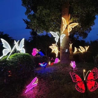 SHUPUN LED Fluttering Butterfly, Đèn LED bướm chống nước 40 / 60cm, Đèn LED tĩnh thực tế Mô phỏng trang trí bướm Sân vườn ngoài trời / Trang trí tường