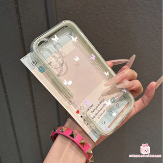 Ốp Lưng Cho Iphone 11 13 17 16 14 15 12 Pro Max Air XR XS X Max 16 15 14 Plus Đơn Giản Dreamy Butterfly Sang Trọng 2 Trong 1 Ốp Lưng