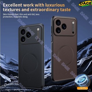 Ốp Điện Thoại Da Màu Nguyên Chất COD DAGE Cho IPhone 17 Air 16E 15 Pro Max 14 Plus Fundas Chống Sốc Cho Ốp Lưng Mềm Từ Tính