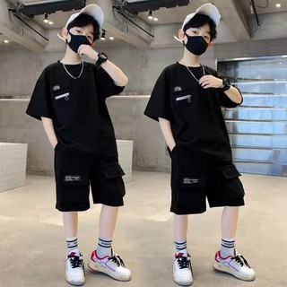 Bộ đồ hè bé trai phong cách thể thao – Set áo thun quần short thời trang cá tính năng động mùa hè