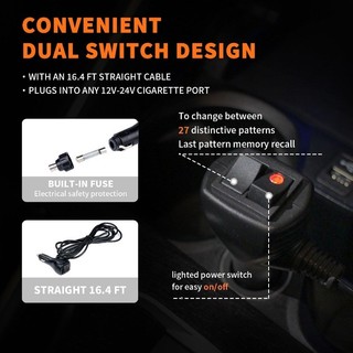 Đèn LED nhấp nháy khẩn cấp 2 trong 1 cho xe cộ Kính chắn gió phía trước / phía sau có cốc hút, Cảnh báo nguy hiểm nhấp nháy an toàn trên sàn Dash
