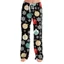 Quần Pyjama Giáng Sinh Nữ Lưới In Quần Đồ Ngủ Ống Rộng Có Dây Rút