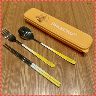 Pikachu Hoạt Hình Bộ Đồ Ăn Bộ Thìa Inox 304 Nĩa Đũa Bộ Đồ Ăn Khỏe Mạnh Thân Thiện Với Môi Trường Bộ Đồ Ăn Sinh Viên Văn Phòng Nhân Viên Bộ Đồ Ăn Di Động Trại Du Lịch
