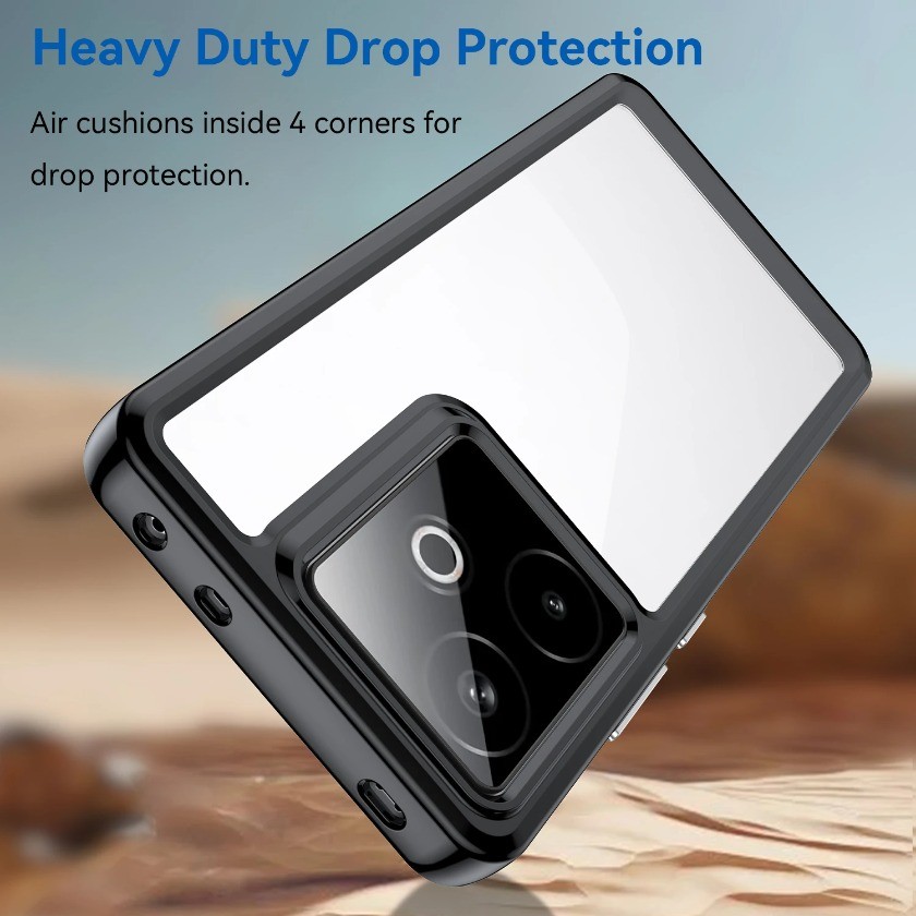 Dành Cho Realme GT 7T Ốp Lưng Trong Suốt Realme GT 7 7T Cover Coque Funda Cứng Trong Suốt Cạnh Mềm Chống Sốc Ốp Lưng Điện Thoại Realme GT 7T