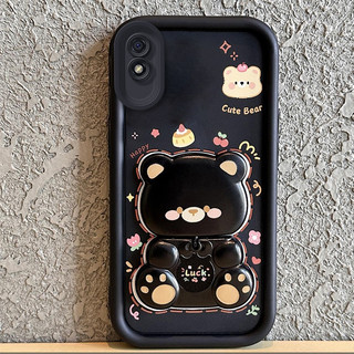 Ốp Lưng Cho Redmi 9a xiaomi Redmi 9 Vỏ Điện Thoại Vỏ Mềm Silicon Chống Sốc Thiết Kế Mới Thẩm Mỹ Xoay Gương Gấu Dễ Thương Có Giá Đỡ JTXXZJ01