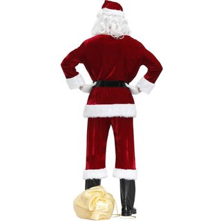 Quần Áo Ông Già Noel Xuất Khẩu - Tóc Dài - Trang Phục Hóa Trang Giáng Sinh