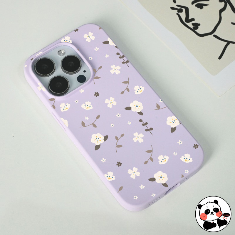 Ốp Điện Thoại Màu Macaron Hoa Trắng Thanh Lịch Cho Vivo V40 V30 V29 Pro Lite X200 FE S30 Pro Mini VivoV40 X200FE 5G Vỏ Sang Trọng Dễ Thương Đơn Giản Vỏ Kẹo Mềm