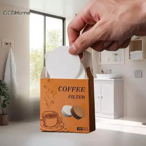 GCDHome 100 Chiếc Bộ Lọc Giấy Espresso 51mm 53mm 58mm Màn Hình Pu Cho Breville Portafilter Dụng Cụ Máy Lọc Cà Phê Giấy HOT