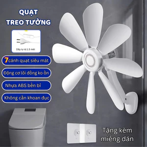 Quạt treo tường 8 cánh treo nhà vệ sinh quạt tránh nóng quạt điện 8W gắn tường nhà bếp không