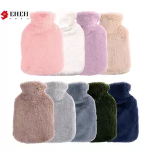 Vỏ bảo vệ túi nước nóng 2L Vỏ sang trọng có thể tháo rời mùa đông Vỏ lông cừu lông thú giả ấm áp chống lạnh Vỏ bảo quản nhiệt VN