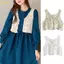 Pealike Nữ Móc Đan Áo Crop Không Tay Hoa Ren Nút Áo Khoác Cho Jac