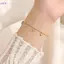 Vòng tay mặt dây chuyền tình yêu SAIA, Vòng tay nữ bằng thép titan có thể điều chỉnh, Cá tính hợp thời trang Không mài mòn Dây chuyền chân không gây dị ứng Quà tặng sinh nhật