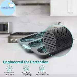 Pufangbliss Khuôn Nướng Bánh Silicon 3 Lưới Nonsti Loaf Pan Máy Nướng Chịu Nhiệt Linh Hoạt Cho Bánh Gia Đình Bánh Mì Nướng VN