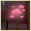 B & N Toilet Stier Glow in the Dark Pink Clouds Đề can dán tường tự dính có thể tháo rời để trang trí phòng trẻ em.